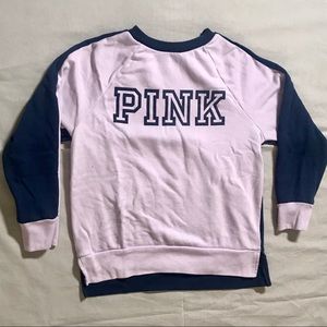 PINK Lavender and Navy Sweatshirt